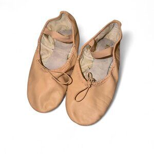 Pink leather ballet shoes
